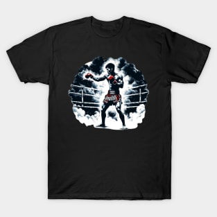 Muay Thai Boxer in the Fog of Battle T-Shirt